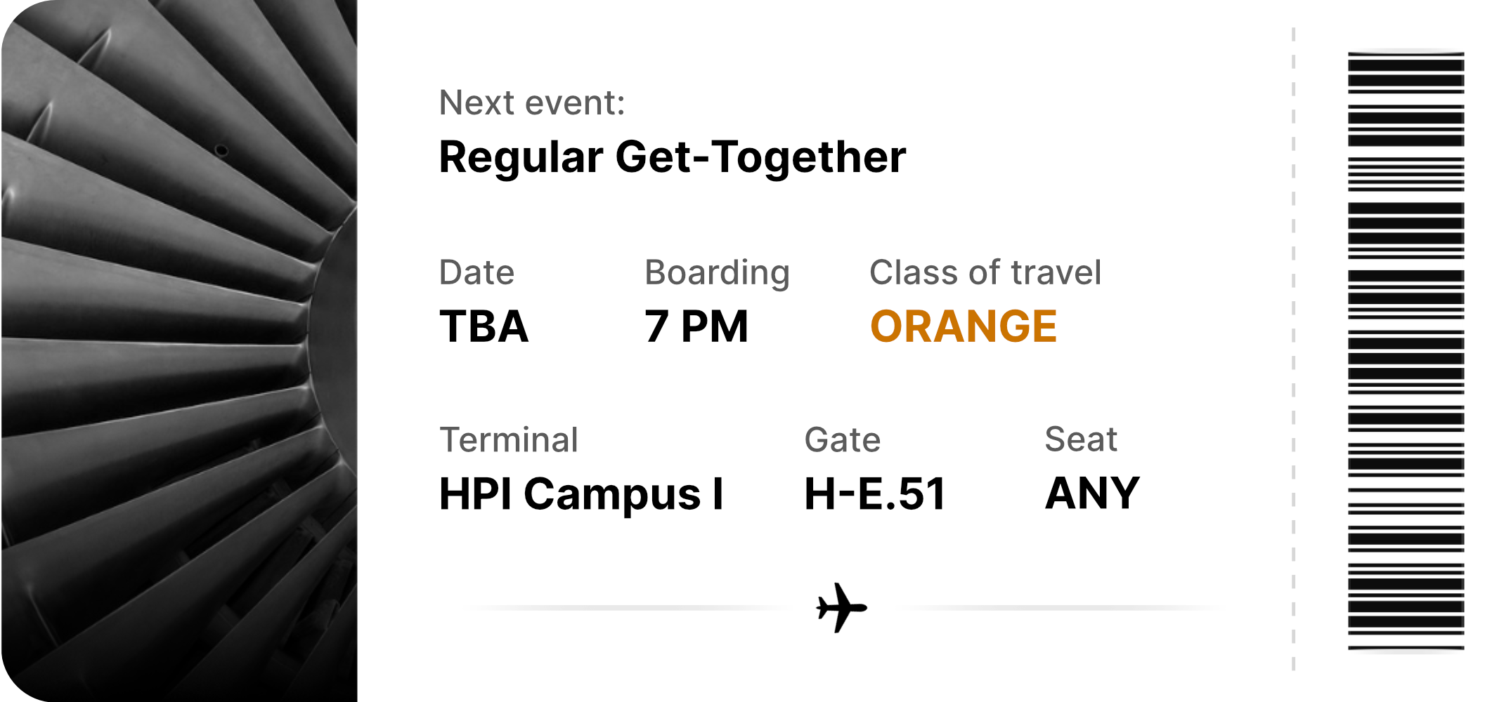 Boarding ticket decoration